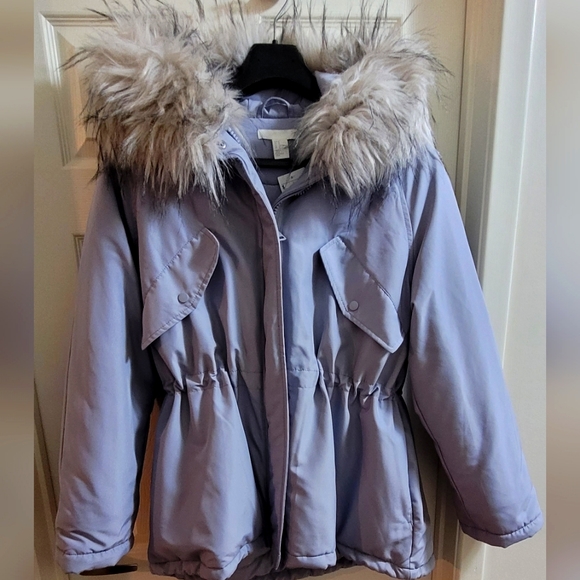 Grey Puffer Jacket - Medium - Picture 1 of 2